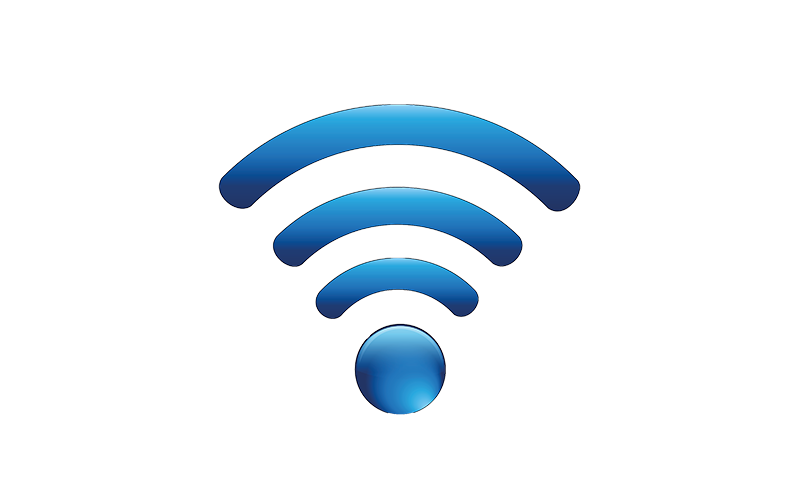 wireless sensor network icon in blue