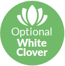 optional white clover option for grass seed